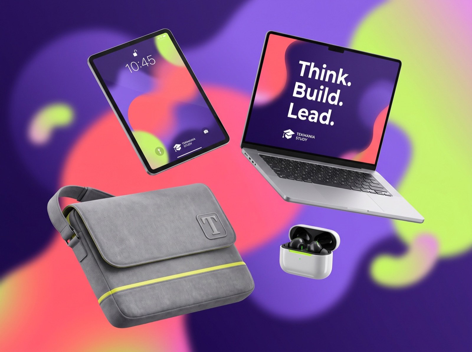 Tablette et ordinateur portable Tekmania Study avec pochette personnalisée aux couleurs du CFA